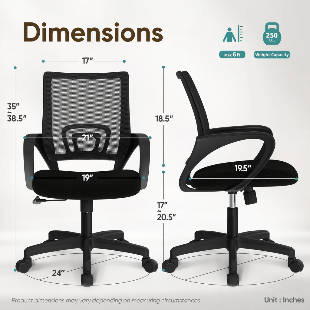 Mid Back Ergonomic Mesh Office Chair Y5764