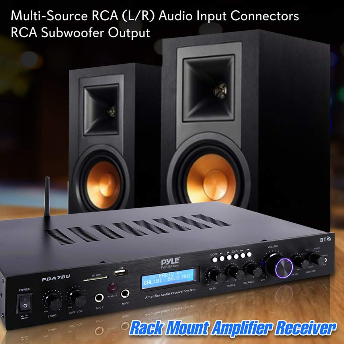 200 Watts 5 Channels Bluetooth Home Theater Amplifier C24113