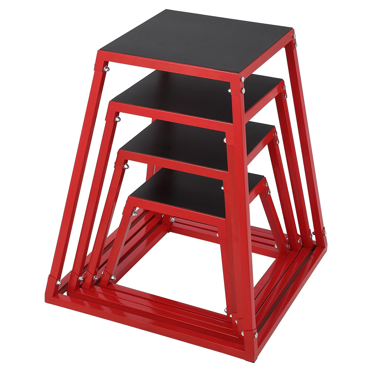 Adjustable Steel Plyometric Jump Box Set Y958943