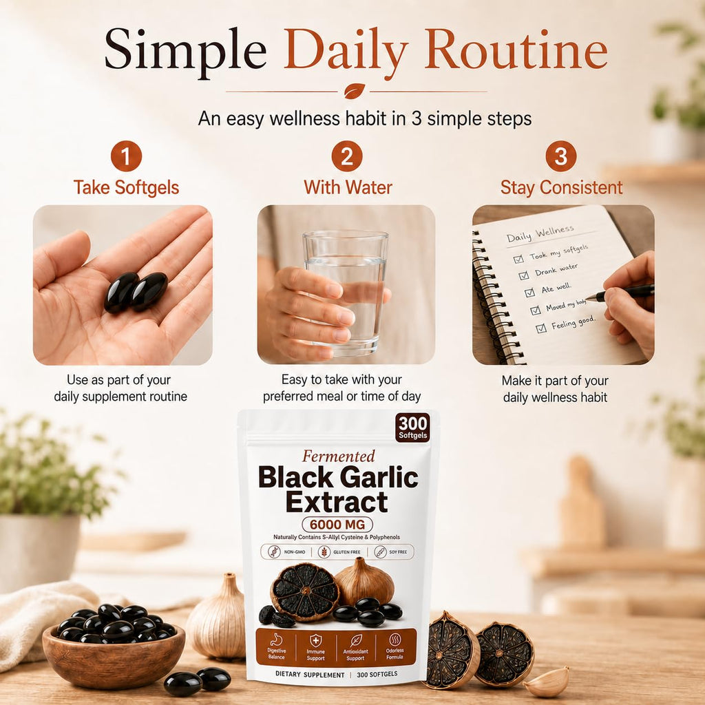 Black Garlic Extract Capsules 300 Softgels H45945