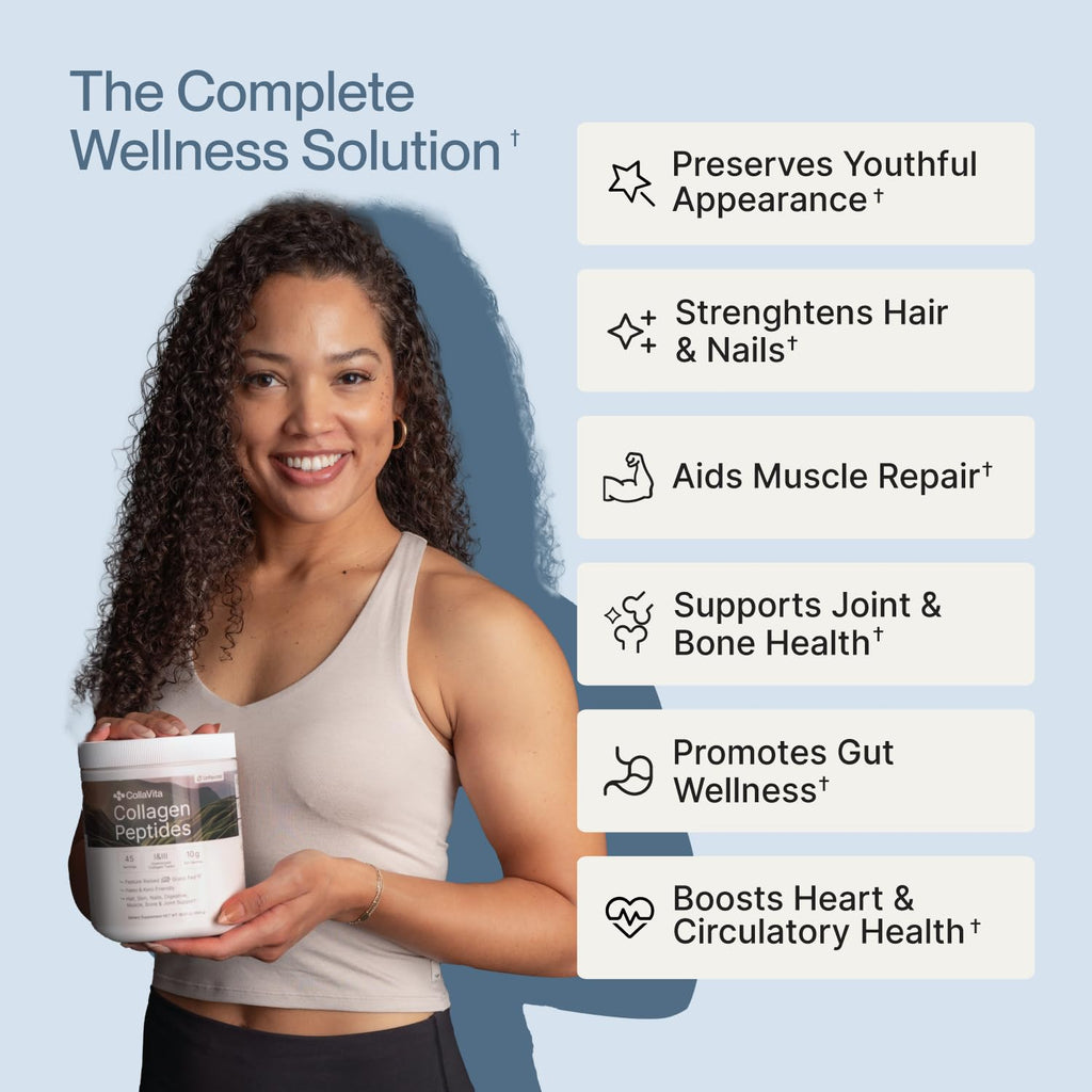 Collagen Peptides Powder Grass-Fed Pasture-Raised Hydrolyzed Type I & III Unflavored 32 oz Z590343