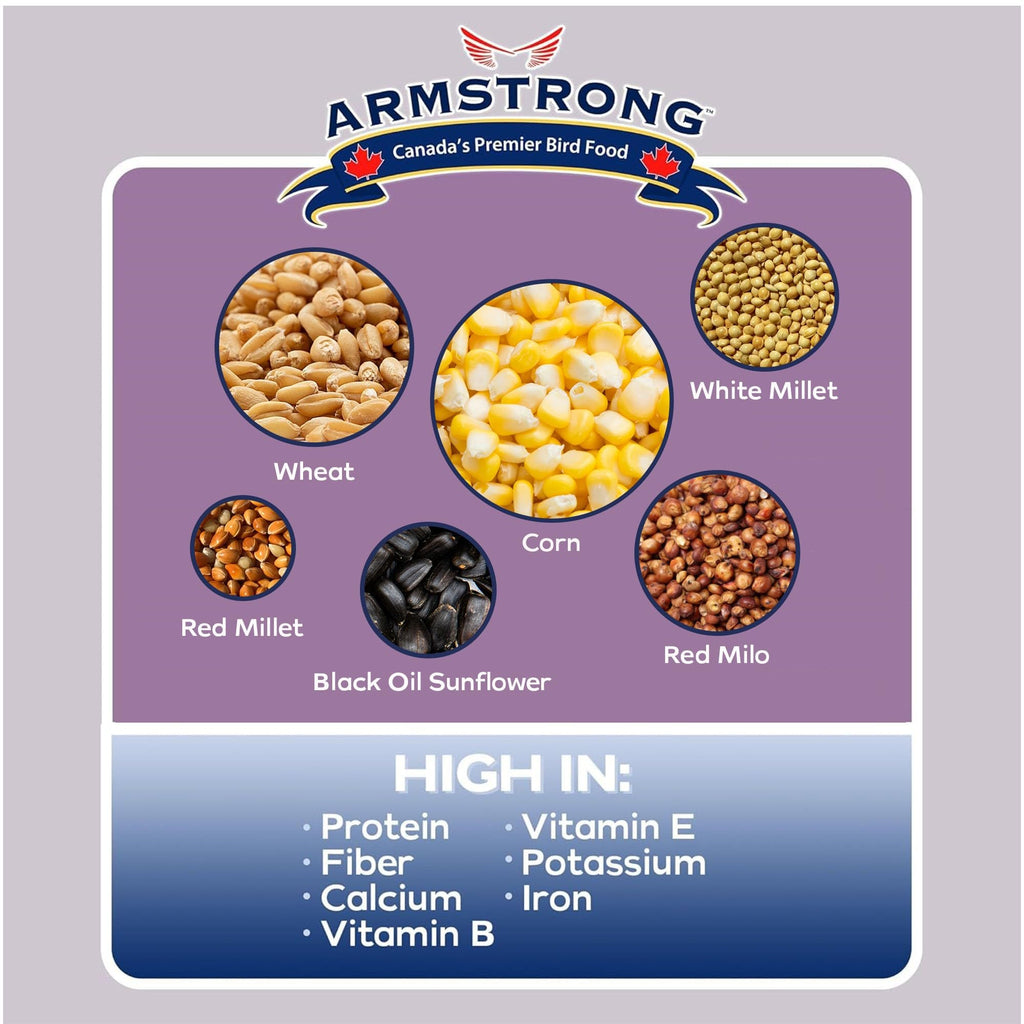 20 Pounds Bird Seed Blend with Cut Corn, Wheat, White & Red Millet, Black Oil Sunflower Seeds P300788