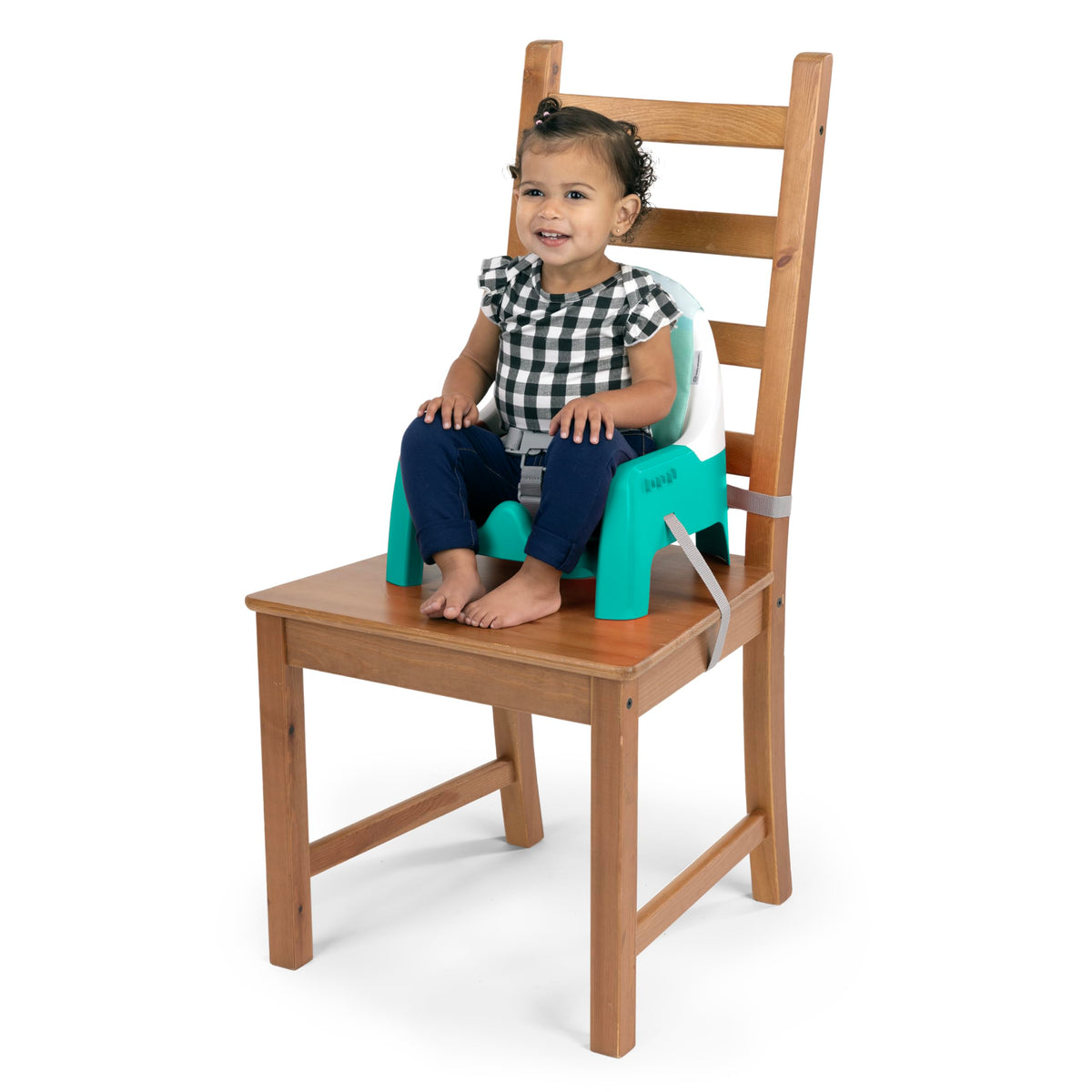 2 in 1 Compact Booster Feeding Seat with Musical Steering Wheel Toy Q119900