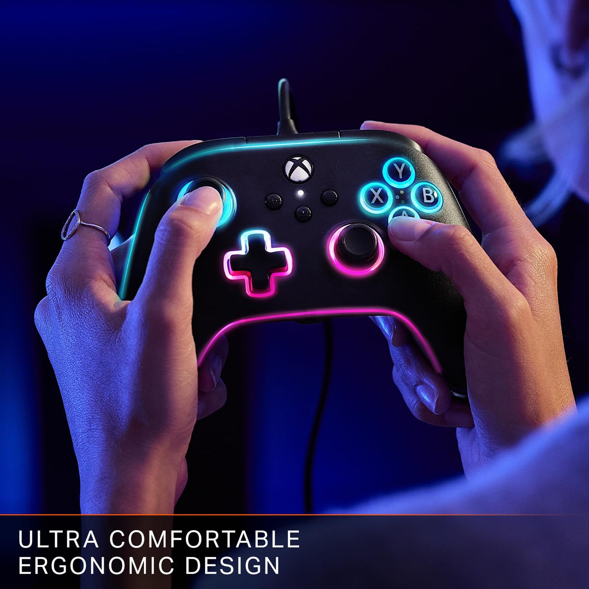 Black Wired Video Game Controller A4195