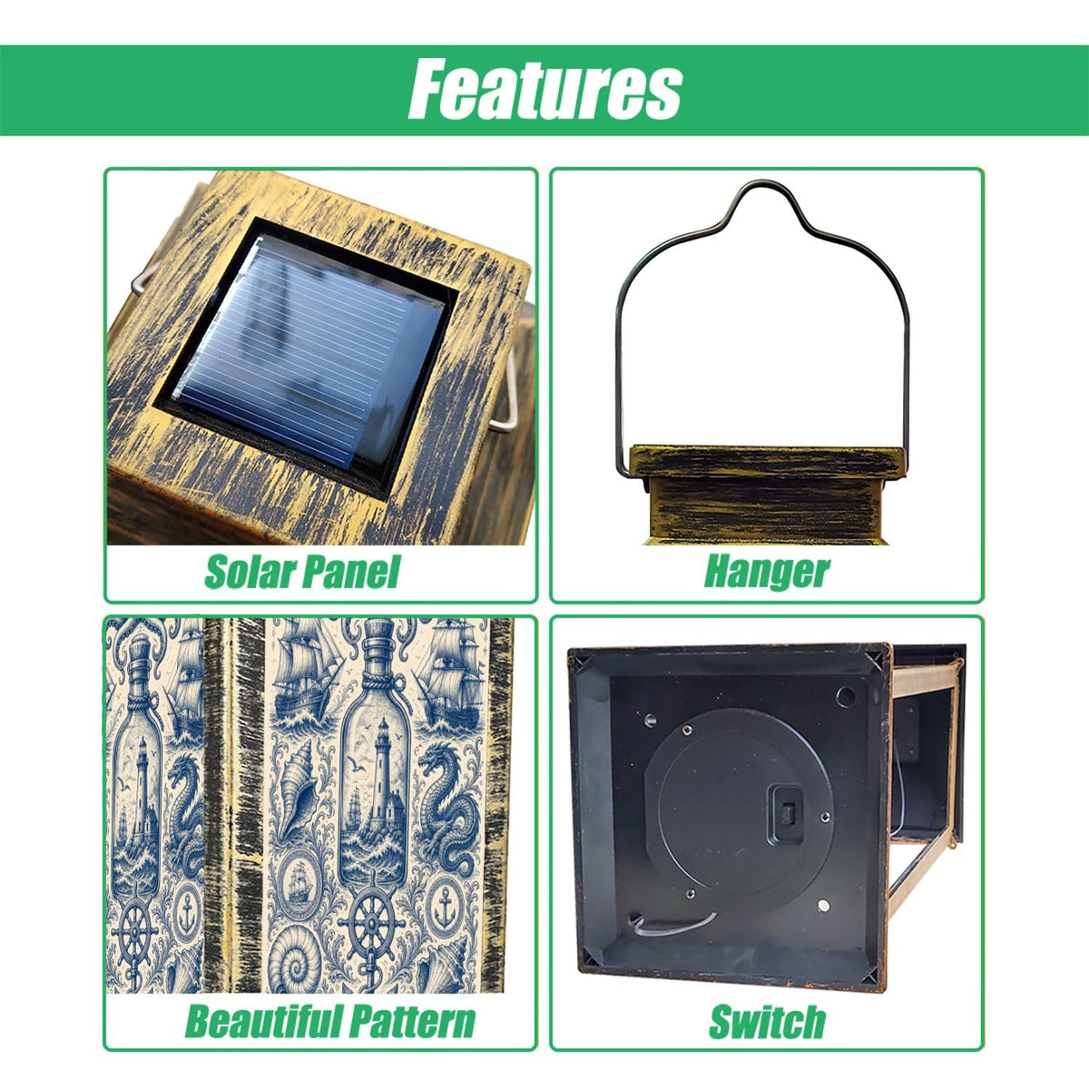 Waterproof LED Solar Hanging Lantern P193