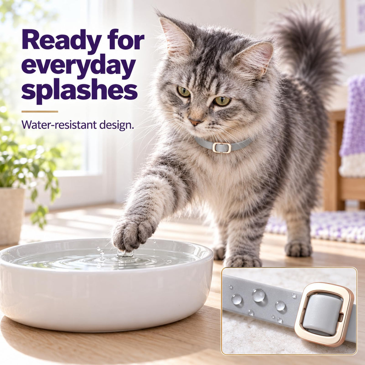 Flea and Tick Collar for Cats 4 Pack Gray K88702