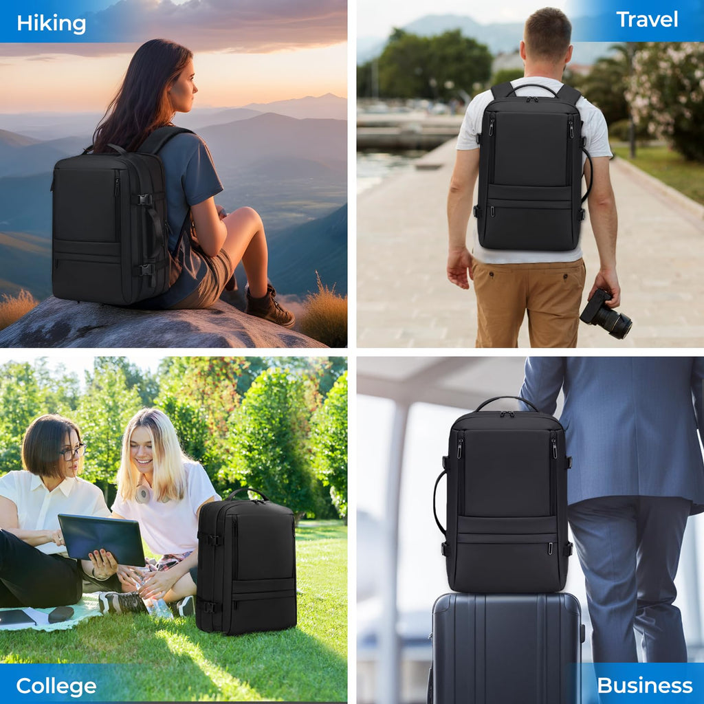 Carry On Travel Backpack Black T92036