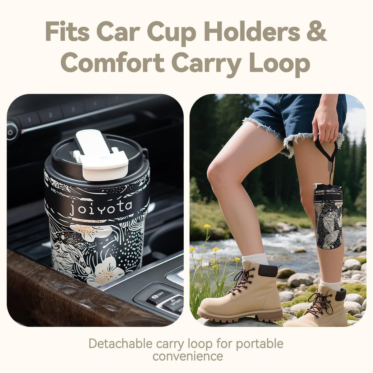 20oz Insulated Stainless Steel Ceramic Lined Coffee Tumbler with Lid and Straw M67890