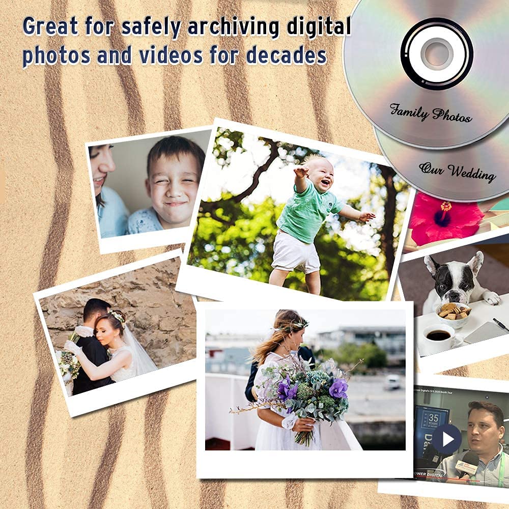 50GB BD-R DL White Inkjet Printable Blu-ray Double Layer Recordable Media 50-Disc Spindle C9989