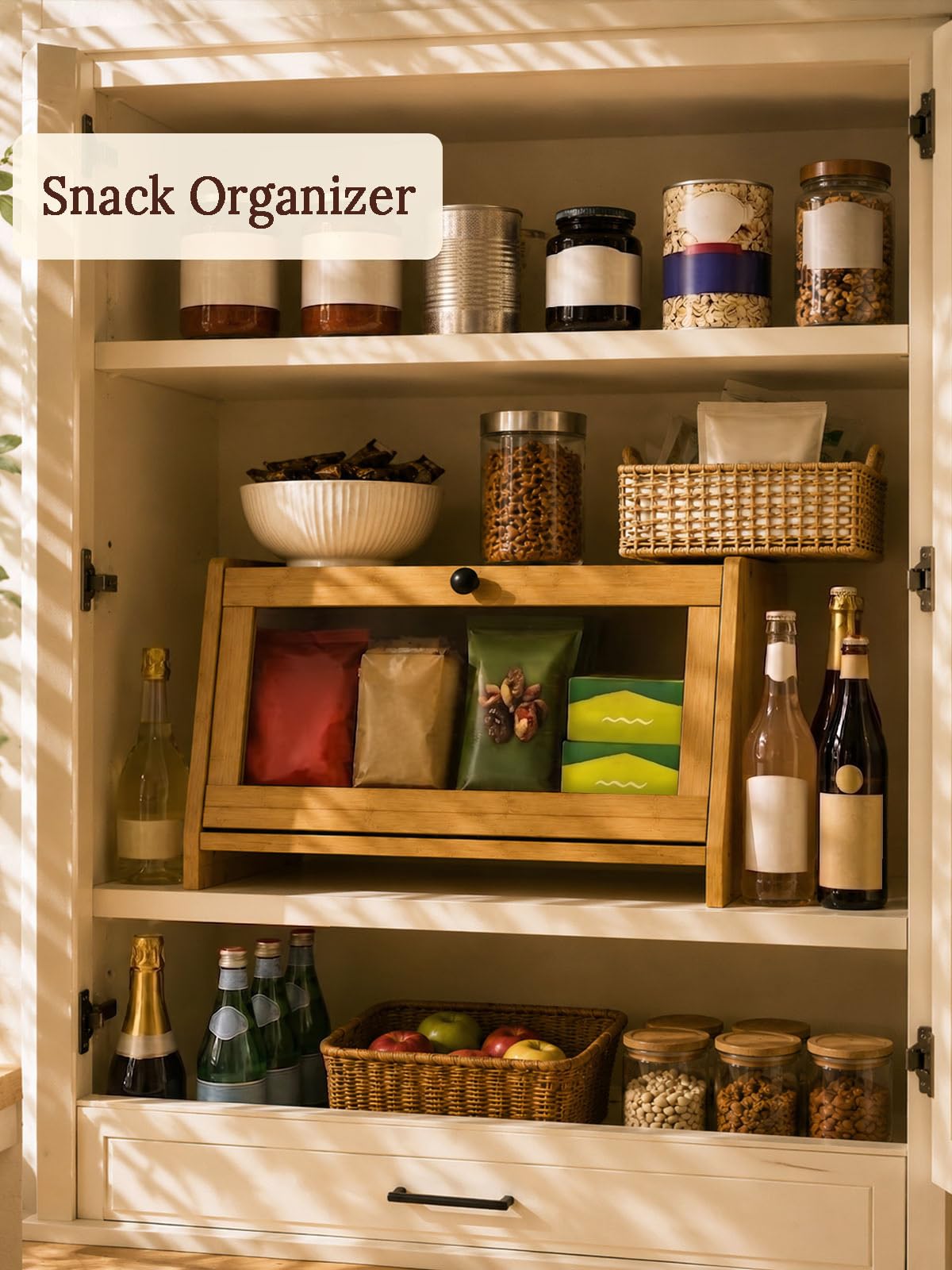 Bread Box with Top Shelf, 1 Tier A21488