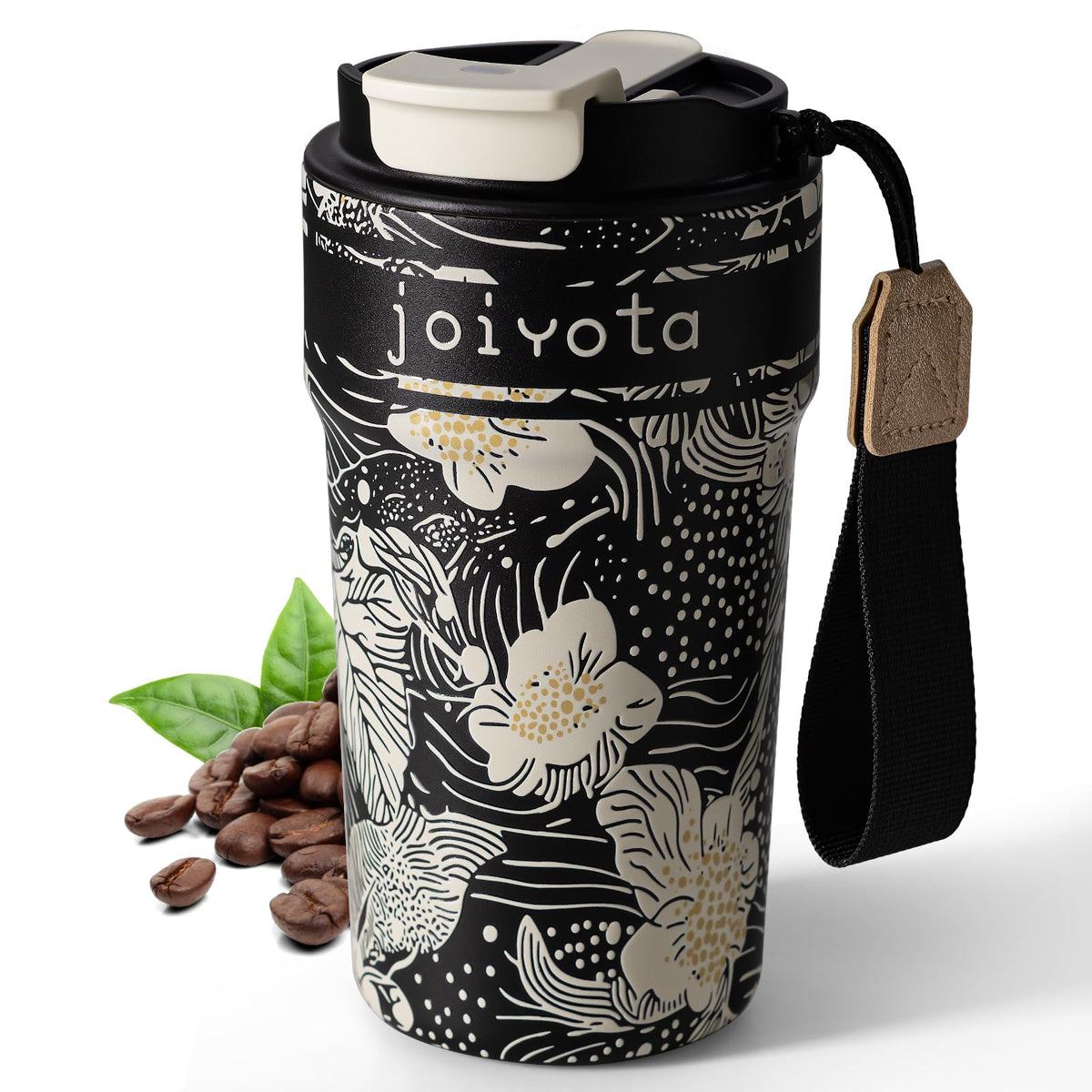 20oz Insulated Stainless Steel Ceramic Lined Coffee Tumbler with Lid and Straw M67890