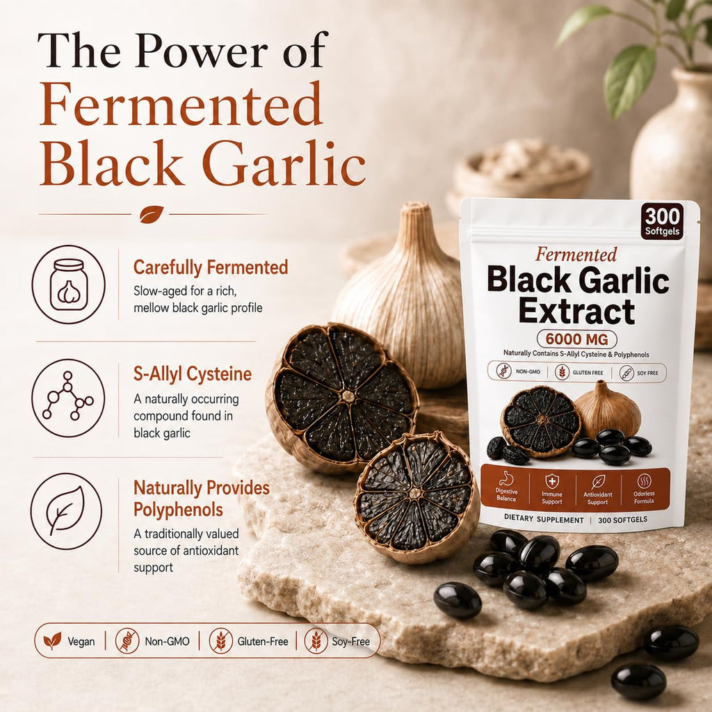 Black Garlic Extract Capsules 300 Softgels H45945