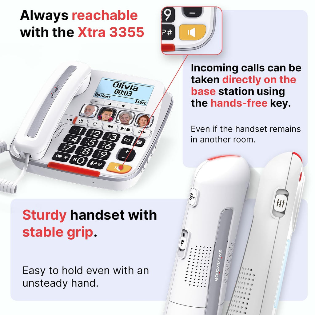 Big Button Phone with Answering Machine and Cordless Handset A171