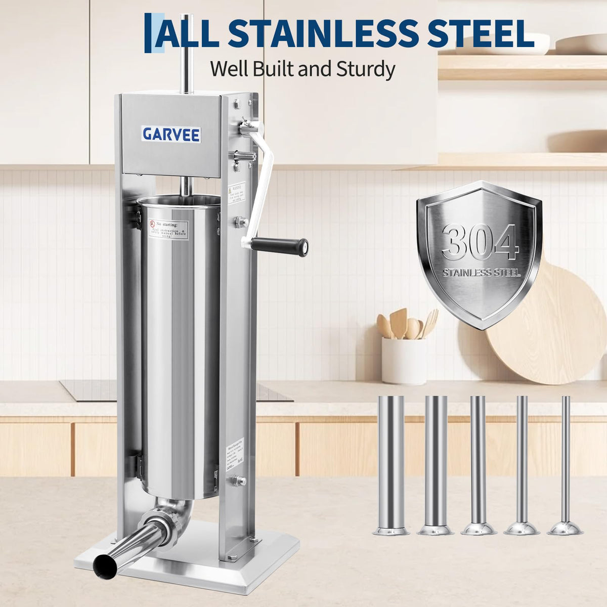 7 L 2-Speed Vertical Sausage Stuffer E6878
