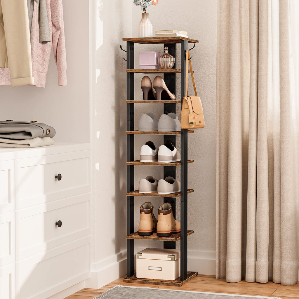 8 Tiers Vertical Wooden Shoe Rack L12483