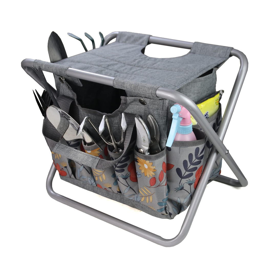 Folding Gardening Stool with Storage Tote Bag V52172