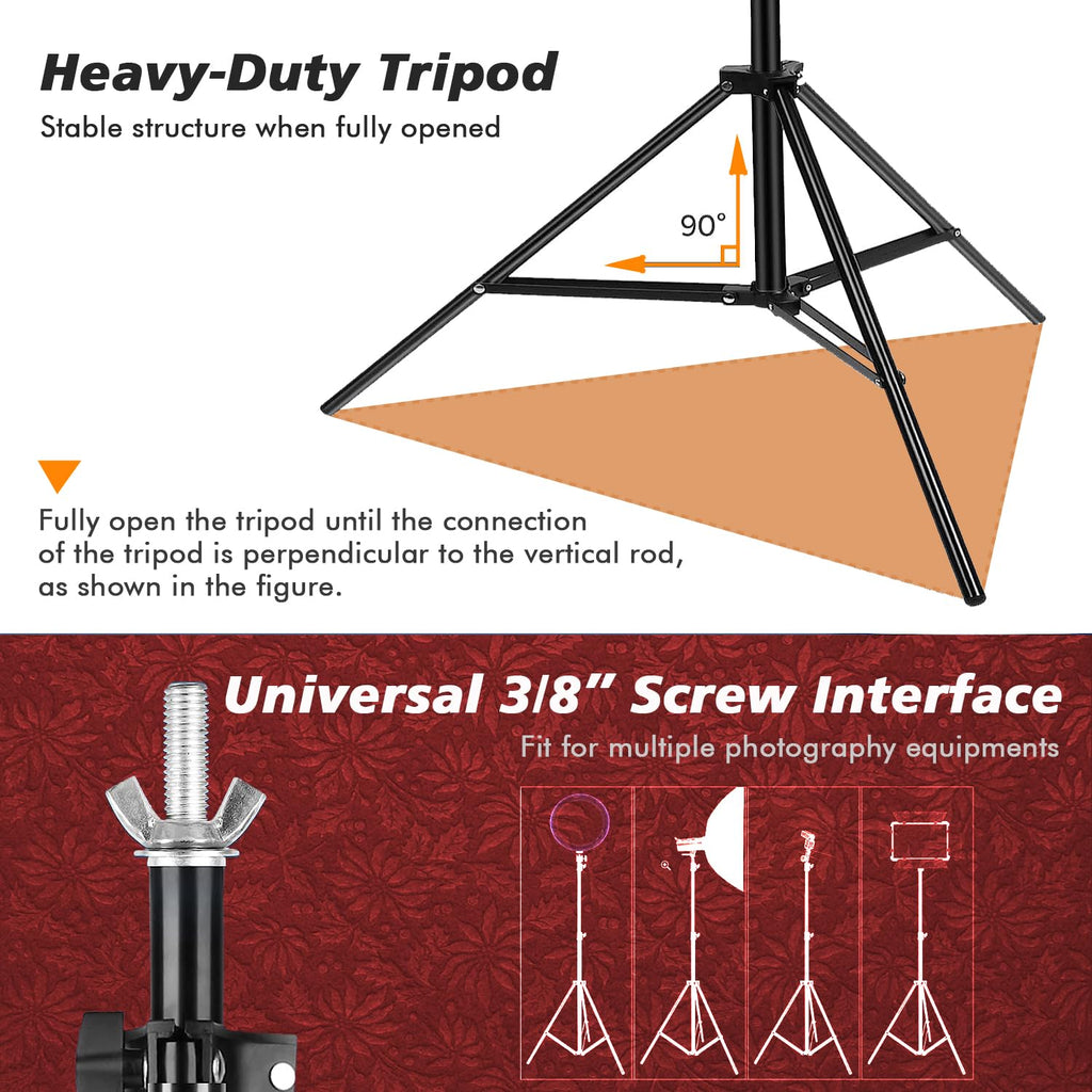 8.5 x 10ft Adjustable Backdrop Stand Support Kit with Sandbag, Clamp and Carry Bag B2865
