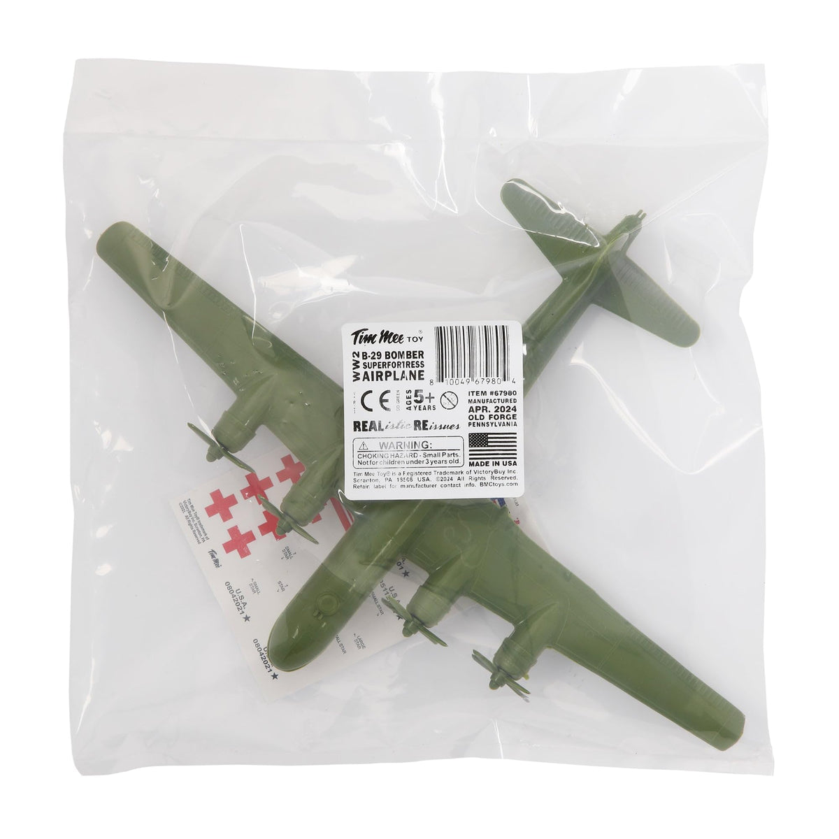 OD Green Plastic Bomber Plane Y85065