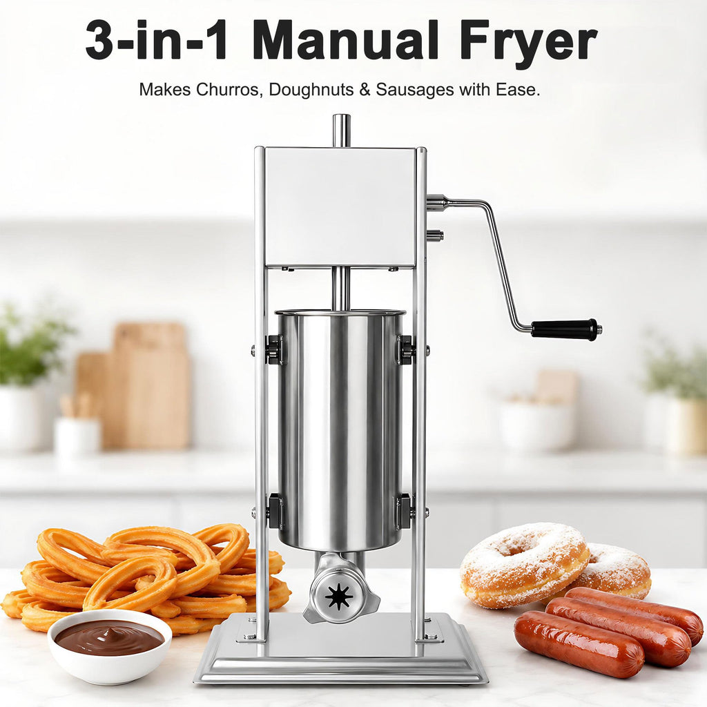 3L/5L/7L Sausage Stuffer & Churro Maker 304 Stainless Steel Y6558