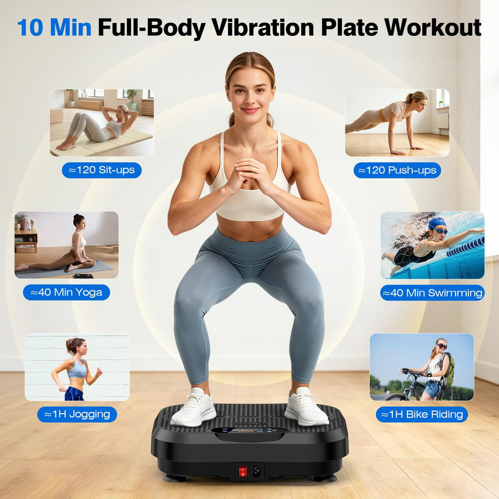 Vibration Plate Exercise Machine Black J2250
