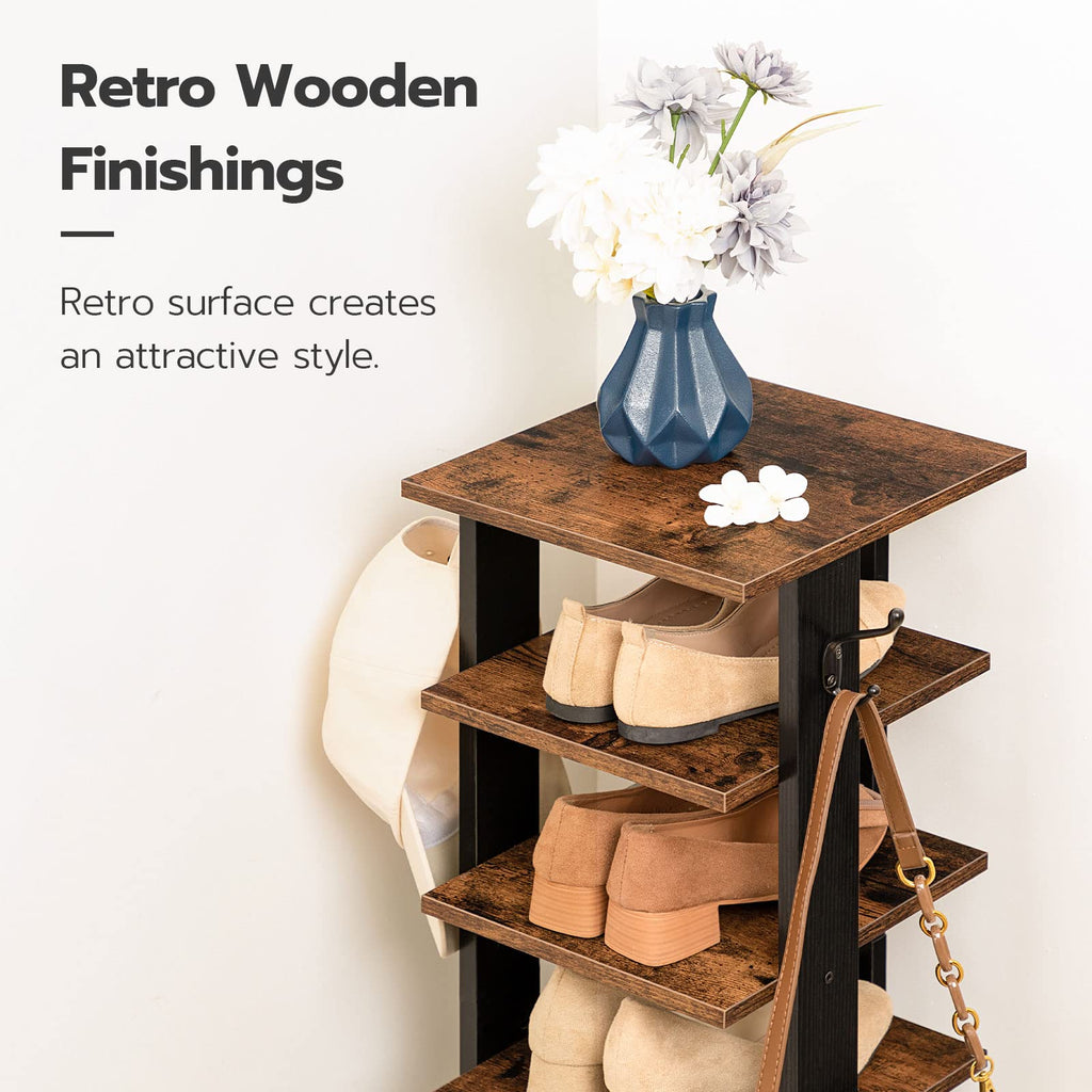 8 Tiers Vertical Wooden Shoe Rack L12483