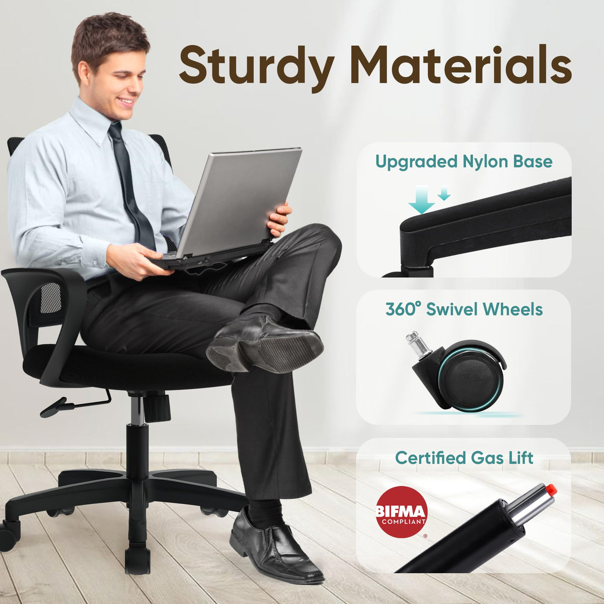 Mid Back Ergonomic Mesh Office Chair Y5764