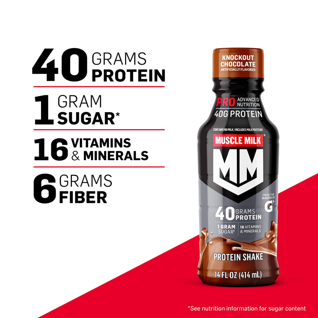 Knockout Chocolate Protein Shake 14 Fl Oz 12 Pack C881