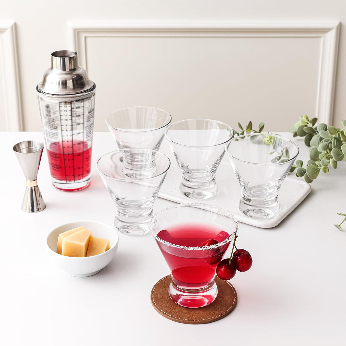 Stemless Cocktail Glasses Set of 4 S8136