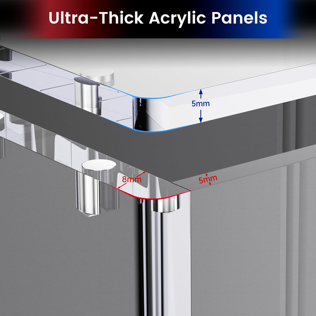 Clear Acrylic Display Boxes 3-Pack with Magnetic Lids J42329