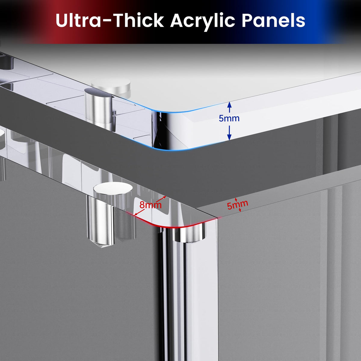 Clear Acrylic Display Boxes 3-Pack with Magnetic Lids J42329