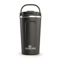 16 oz Black Stainless Steel Insulated Coffee Cup with Lid and Handle D765020