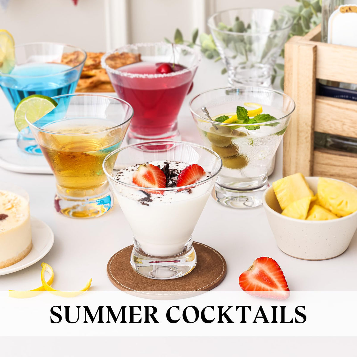 Stemless Cocktail Glasses Set of 4 S8136