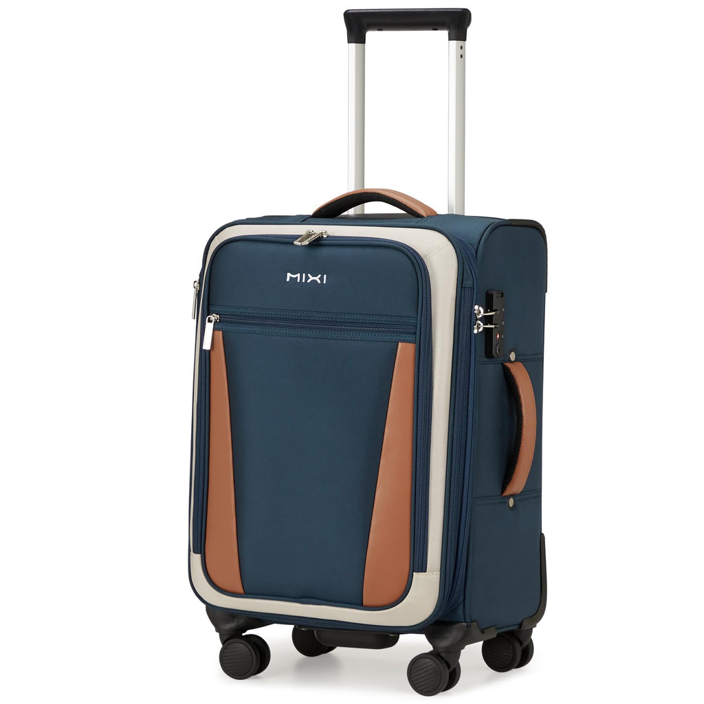 20 Inch Expandable Softside Carry On Luggage with Front Pocket B52993