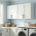 47" White Wall Mounted Laundry Cabinet Set of 2 V14553
