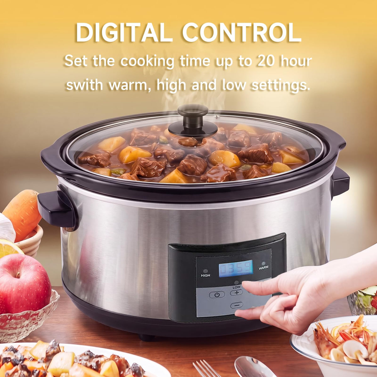 8.5 Qt Slow Cooker with Timer J579
