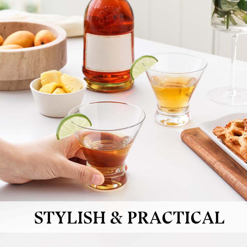 Stemless Cocktail Glasses Set of 4 S8136