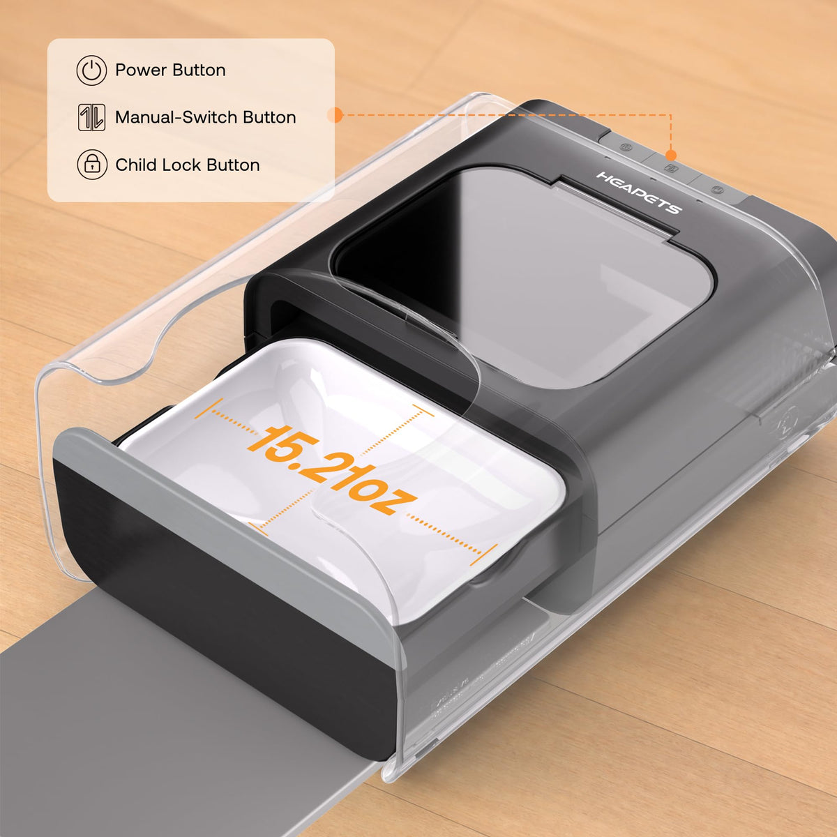 Automatic Cat Feeder with RFID Collar Sensor, Black W6450