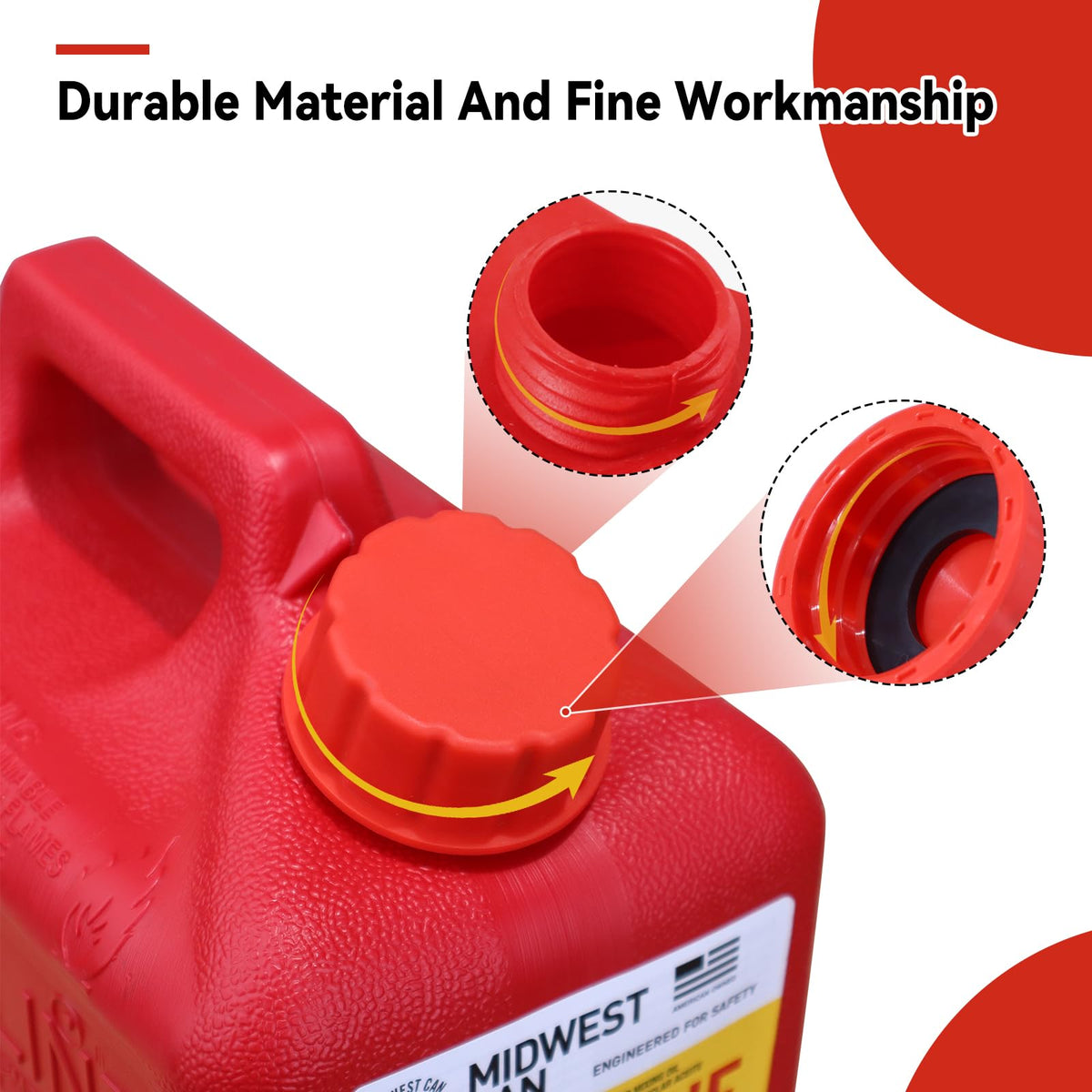 6 Pack Replacement Gas Can Caps D9446