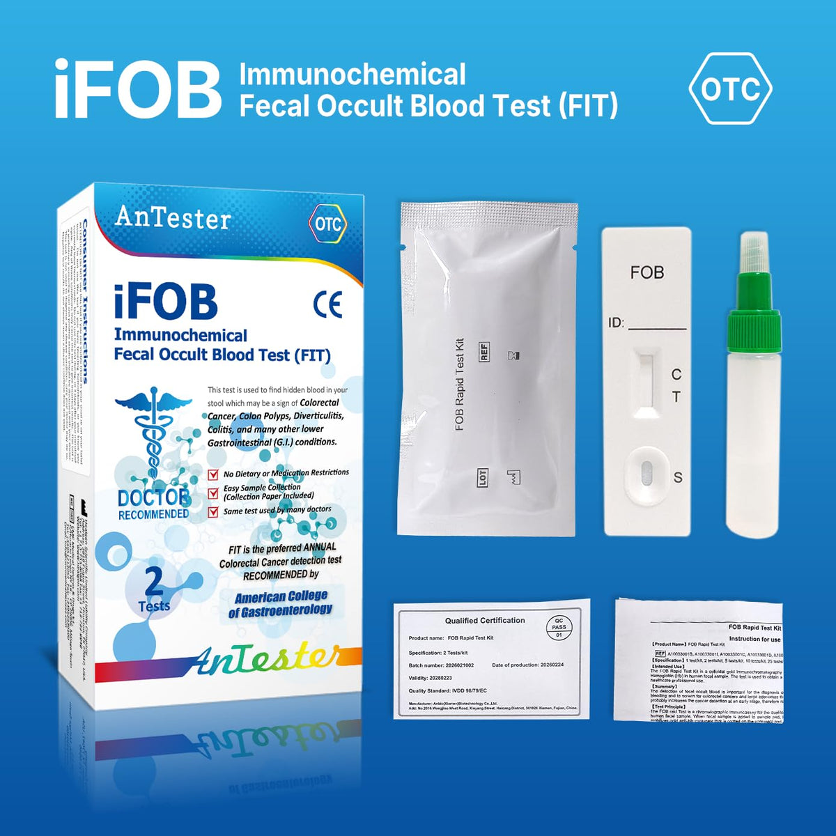 Colorectal Cancer Screening FOB Test Kit K481