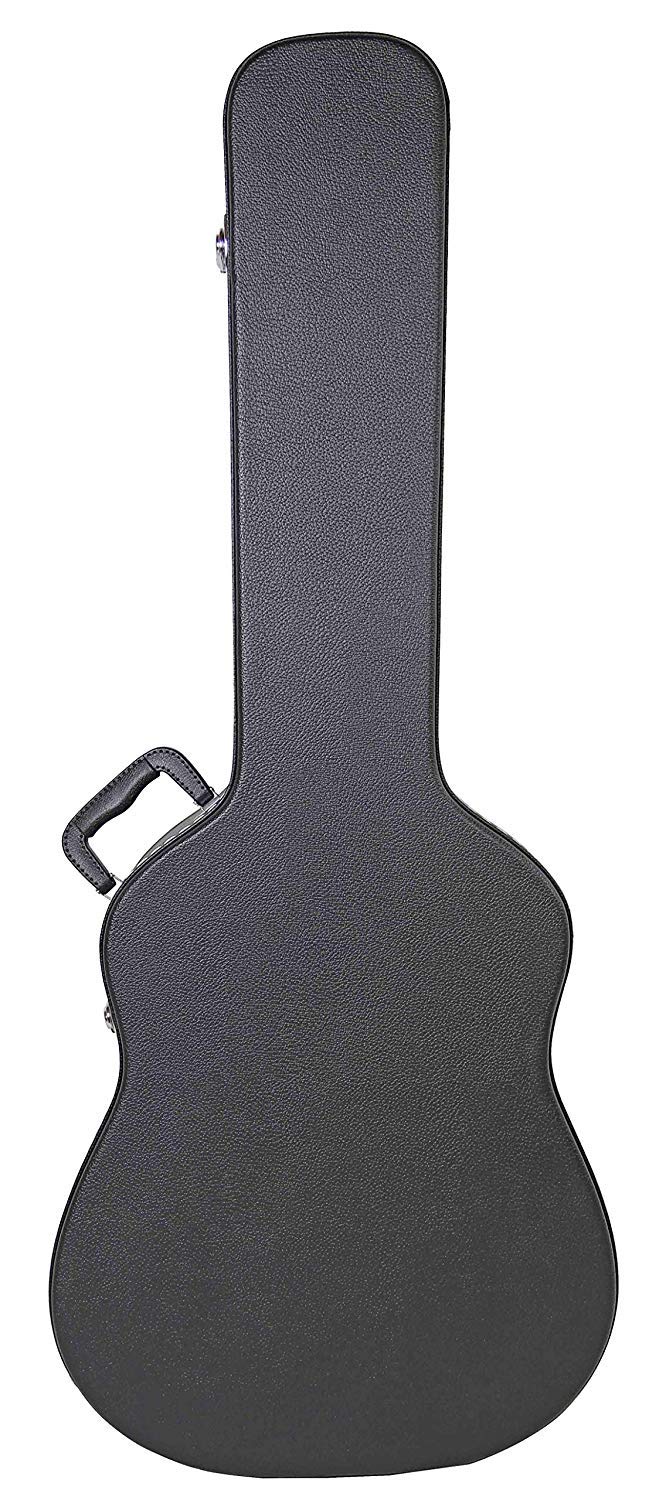 Black Acoustic Guitar Hardshell Case with Accessory Compartment F882154