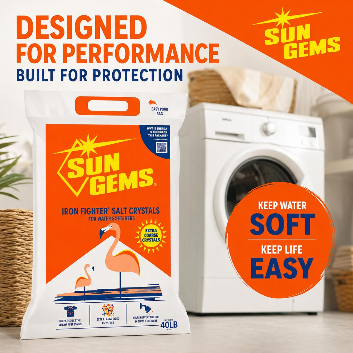Water Softener Salt Crystals 40 lb 2 Pack P88327