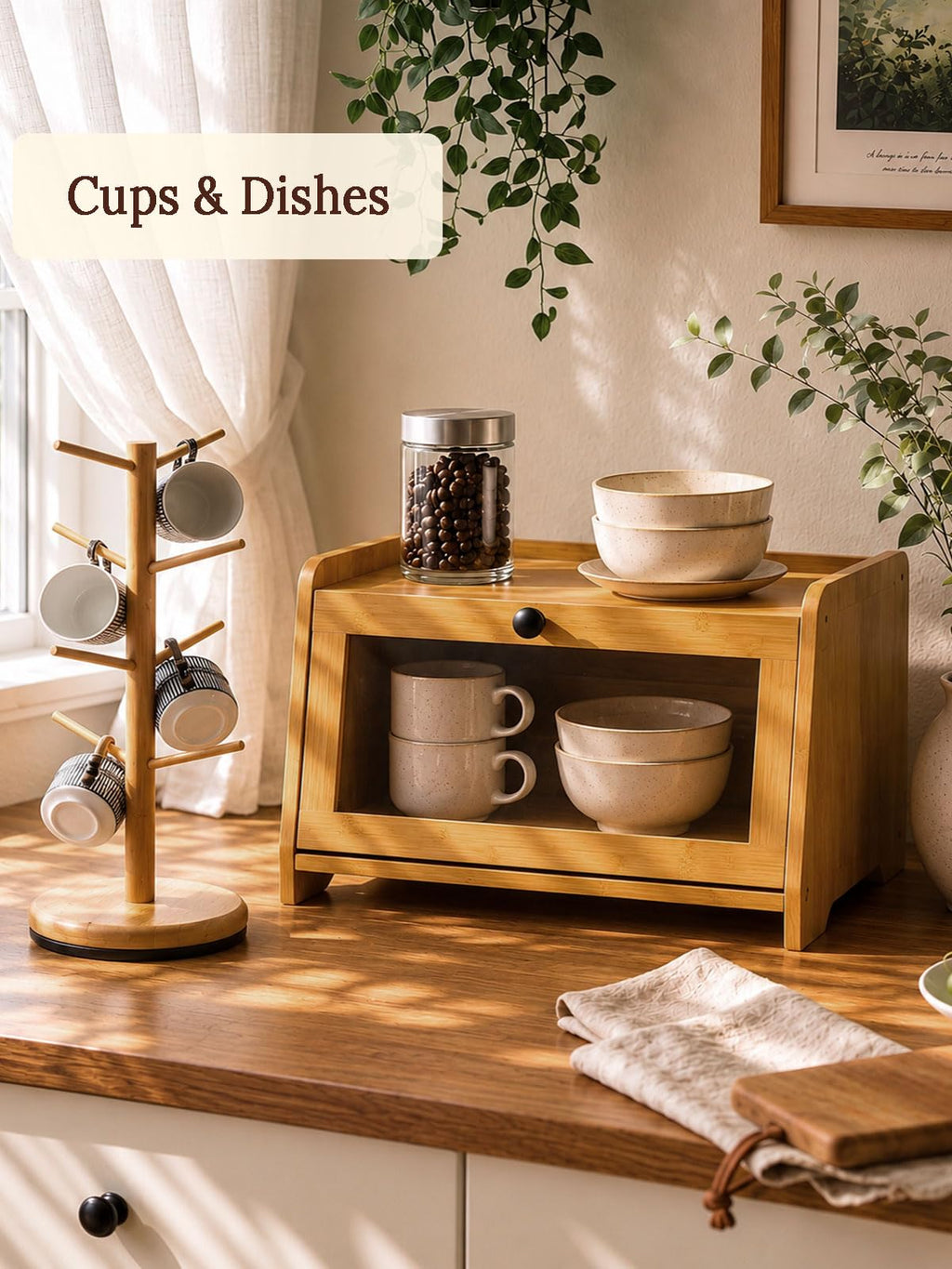 Bread Box with Top Shelf, 1 Tier A21488