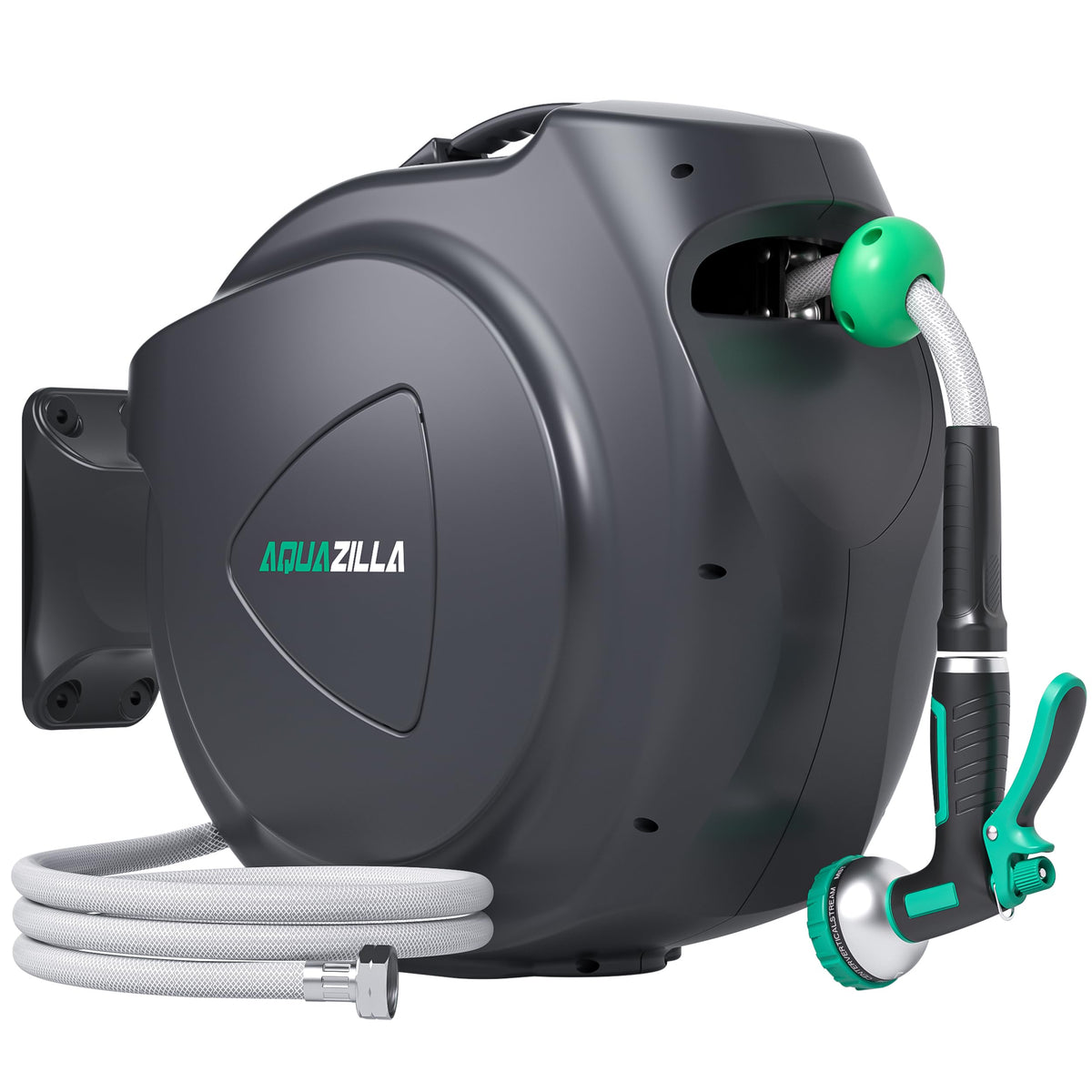Retractable Garden Hose Reel, 65FT +6FT 5/8" Wall Mounted U3397