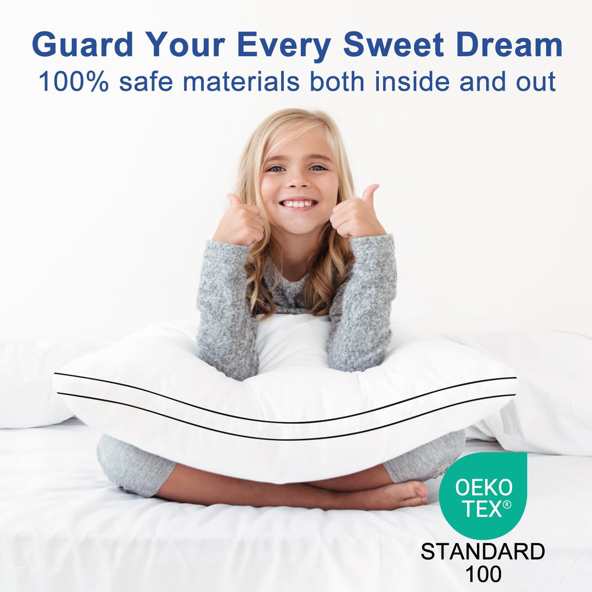 King Size Set of 2 Bed Pillows A497032