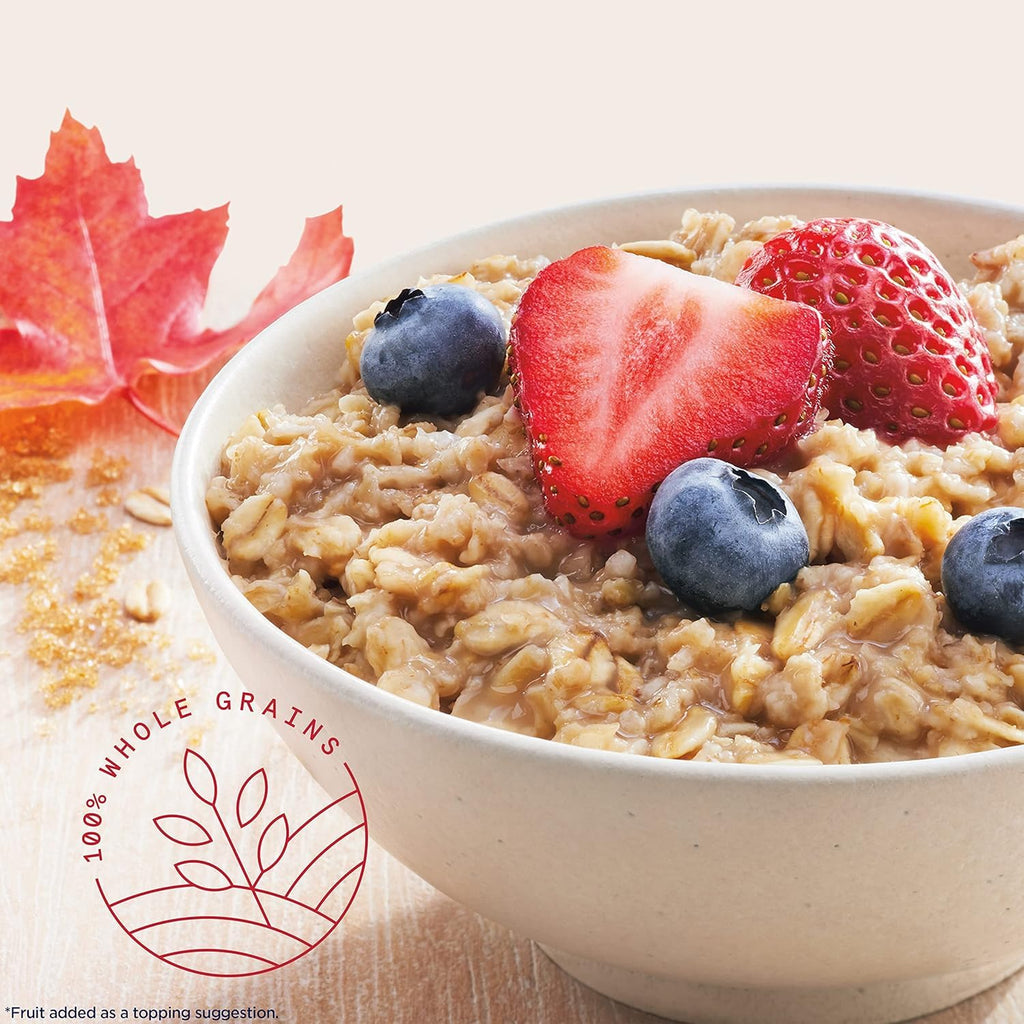 Instant Oatmeal, Maple Brown Sugar, 12g Protein, 2.11 oz Packets, 6 Pack Q775690