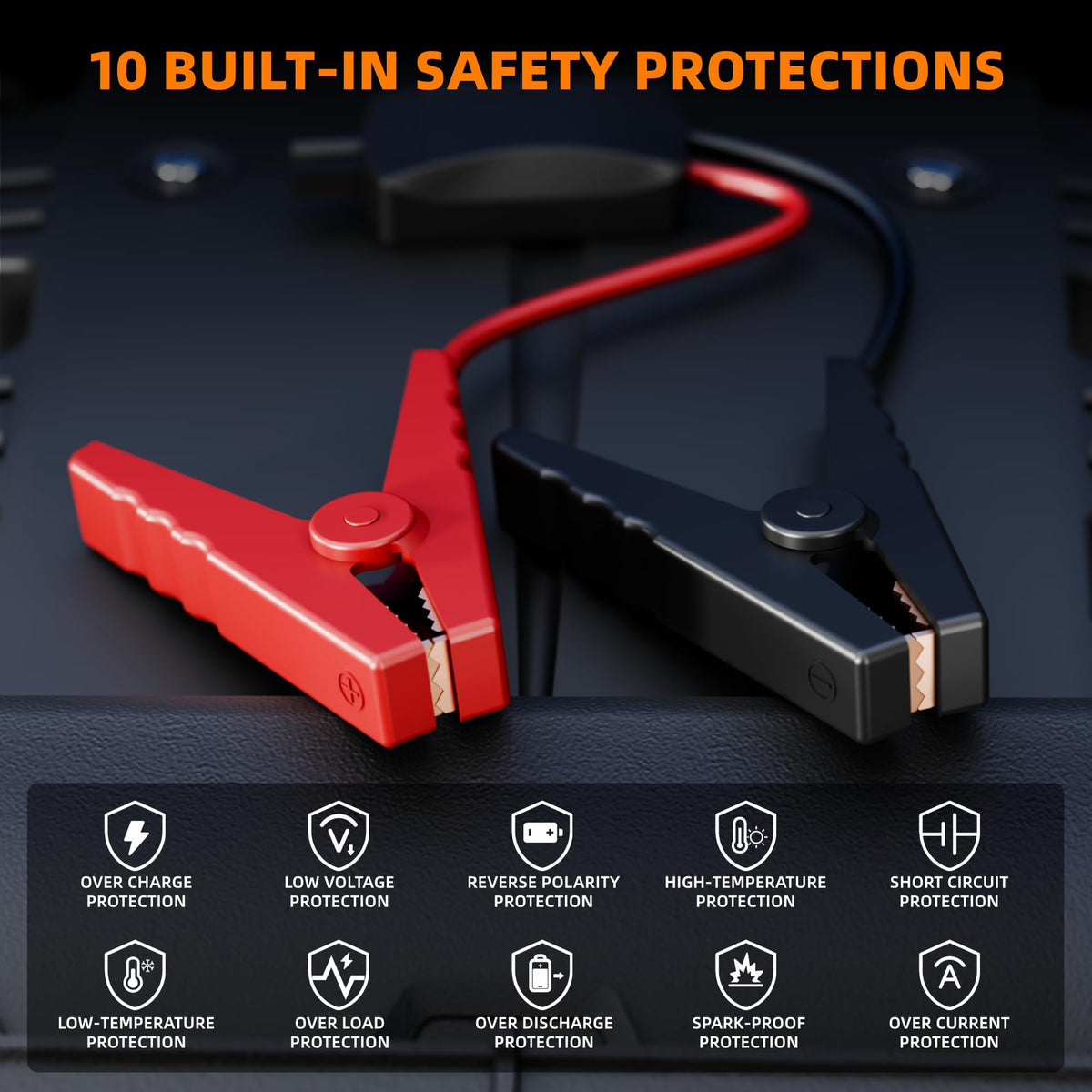 Car Battery Jump Starter with Air Compressor 4000A 150PSI 20000mAh G681265