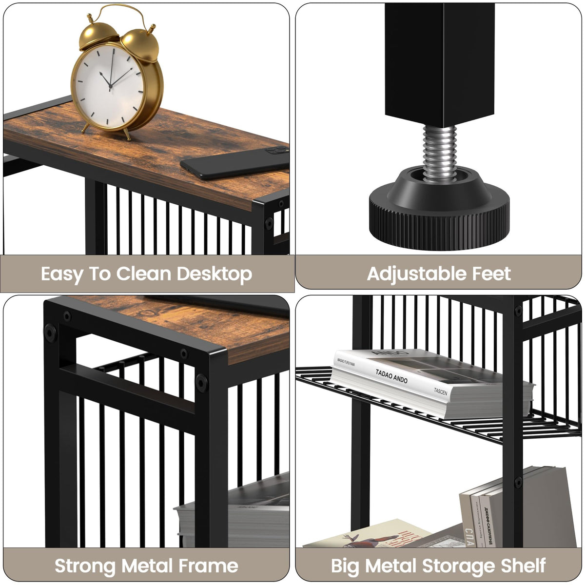 3-Tier Narrow Side Table Set of 2 B70180