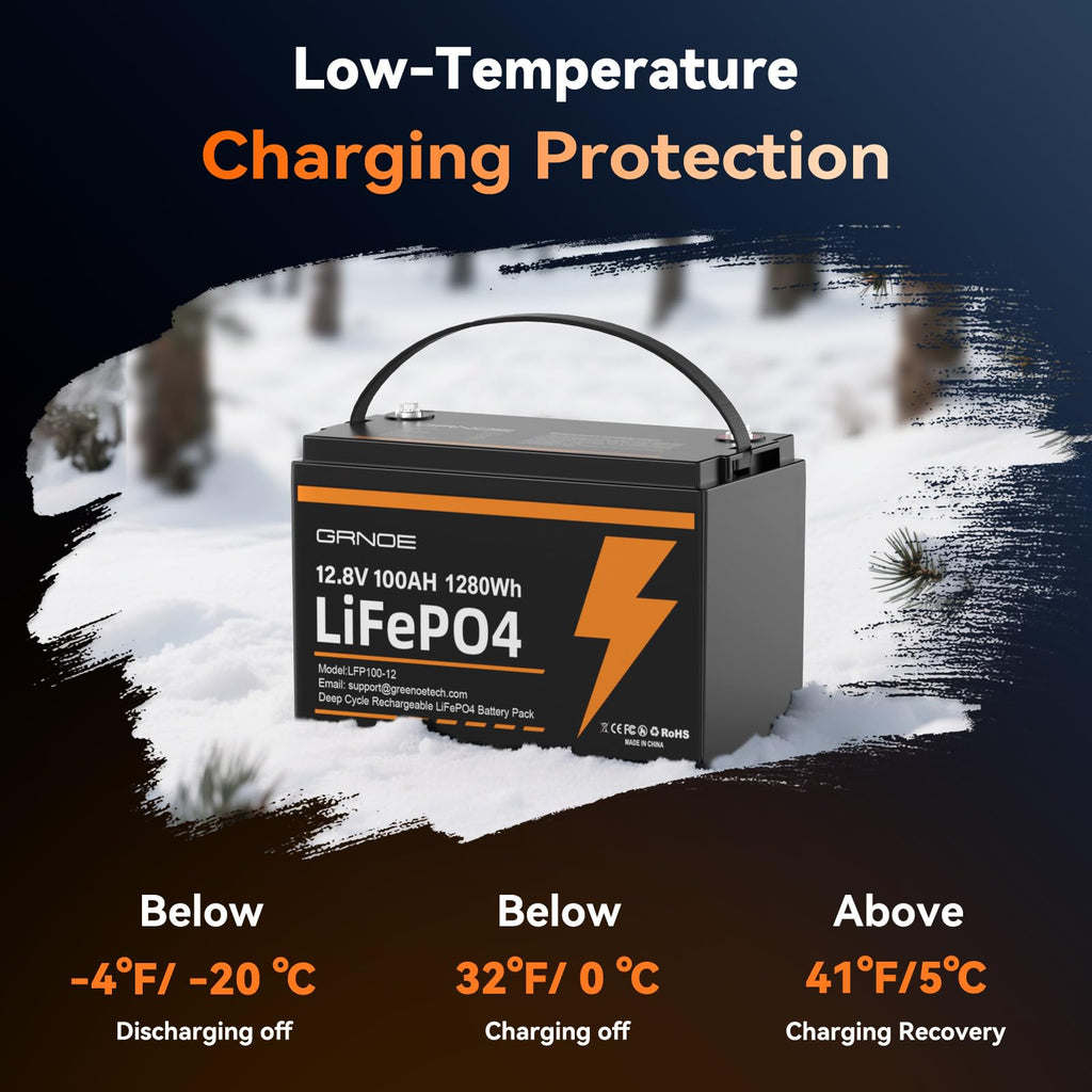 12V 100Ah LiFePO4 Lithium Battery 2-Pack E15495