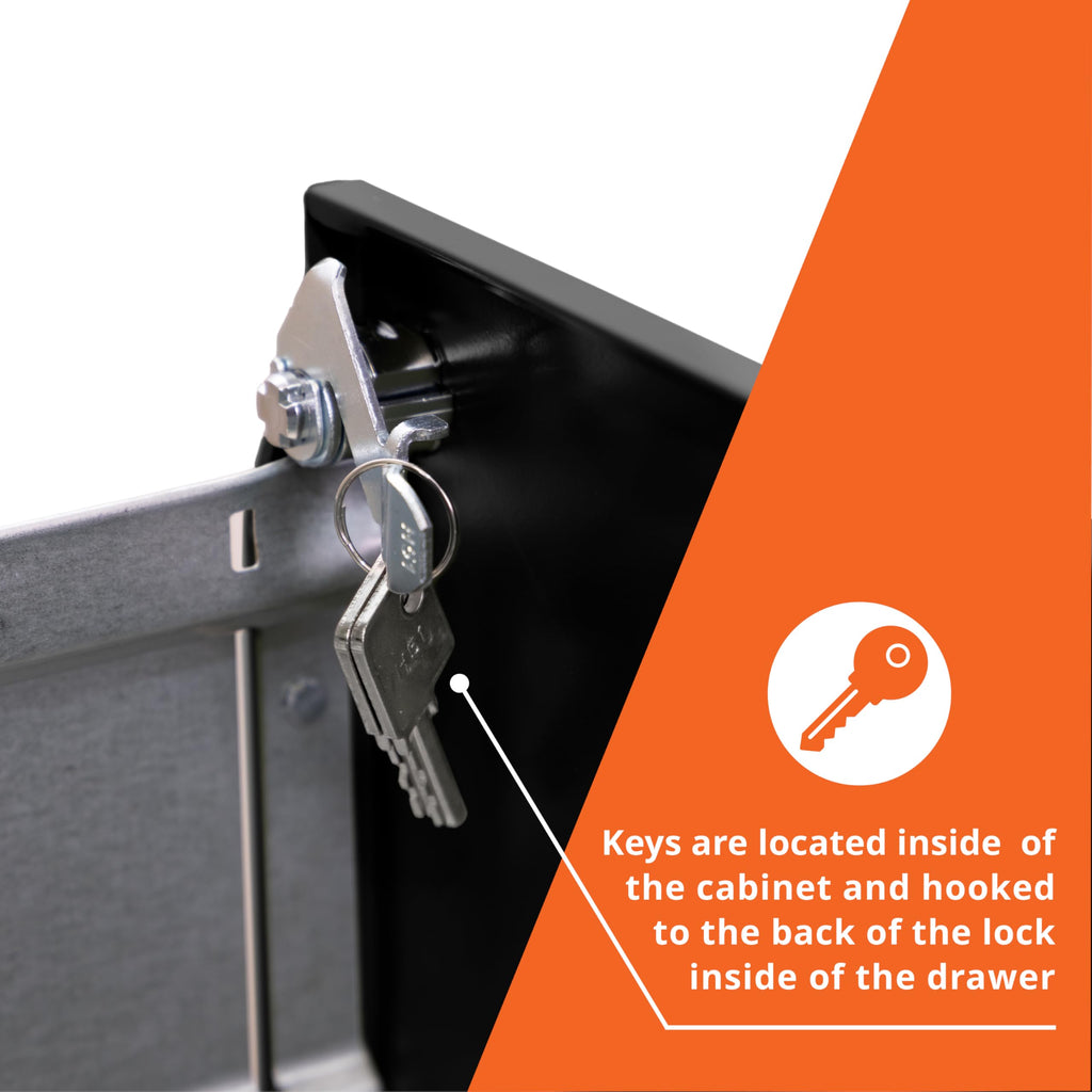 3 Drawer Locking Letter-Size Steel Filing Cabinet I335603