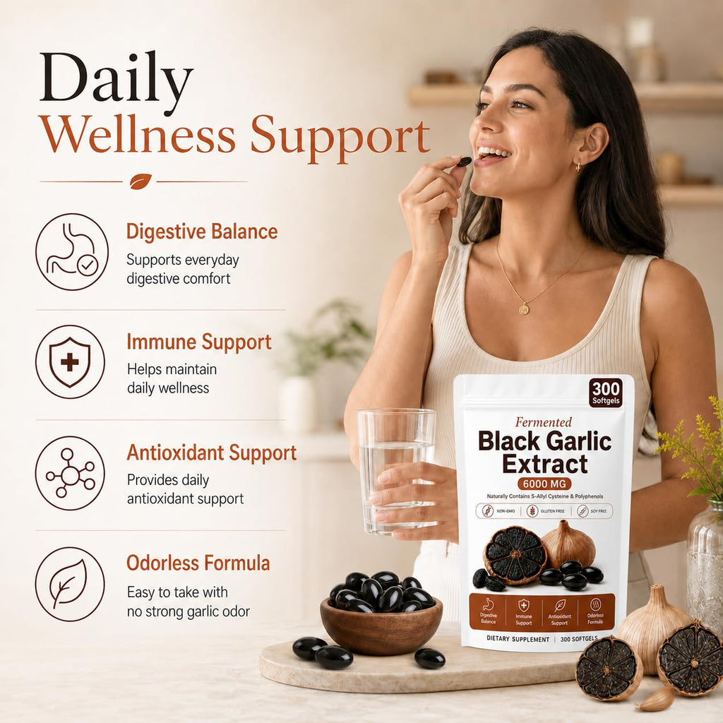 Black Garlic Extract Capsules 300 Softgels H45945